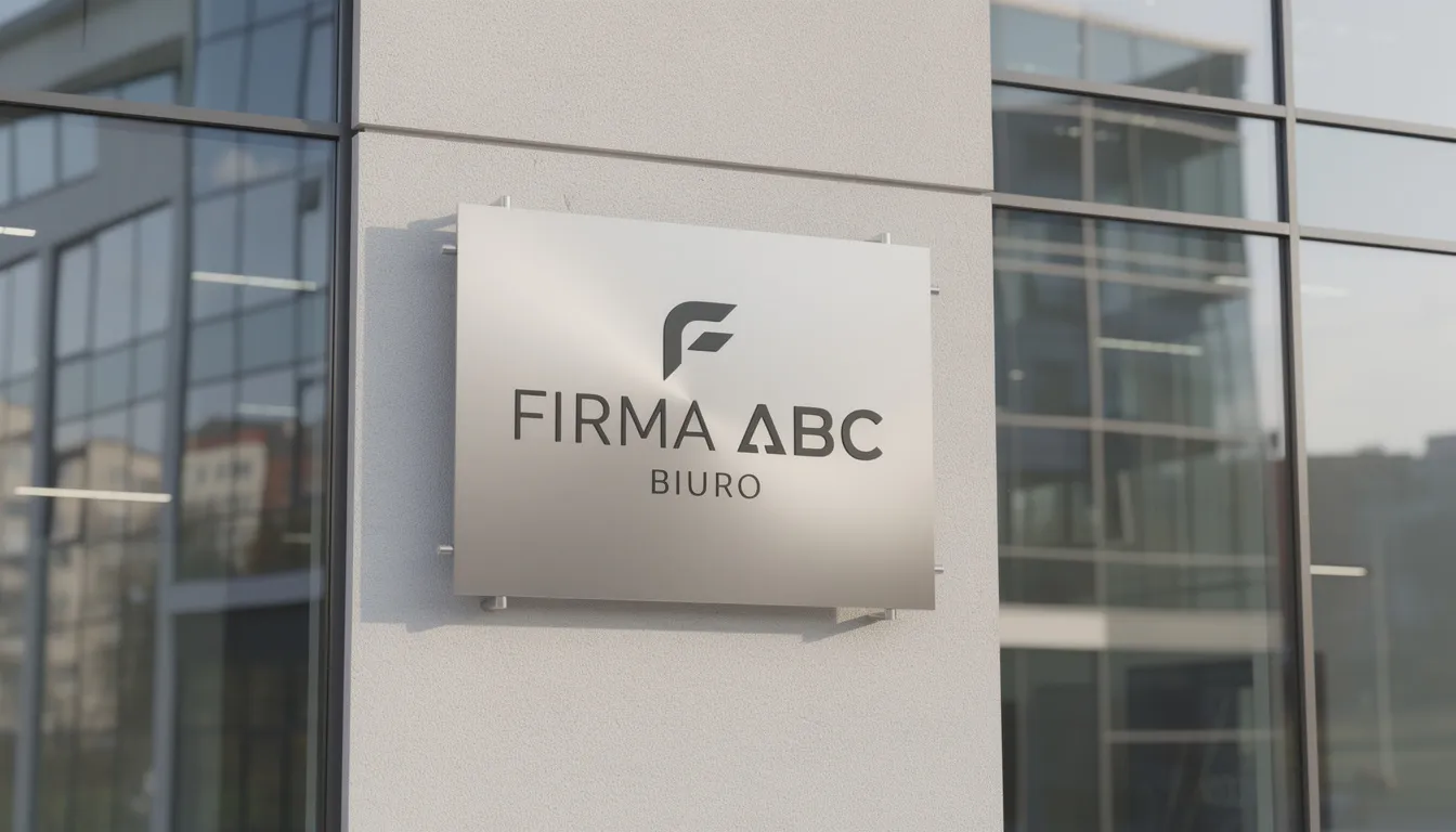 Szyld firmowy z dibondu, zamontowany na elewacji nowoczesnego budynku biurowego, wyróżnia się wysokiej jakości nadrukiem w pełnym kolorze. Dzięki swojej lekkości i odporności na warunki zewnętrzne, stanowi doskonałe rozwiązanie dla reklamy i identyfikacji wizualnej firmy.