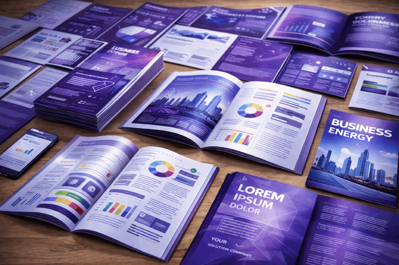 Ulotki i katalogi drukowane cyfrowo i offsetowo